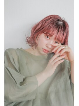 ヘアー アイス 御器所本店(HAIR ICI) シアーピンクBOB