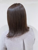 ロロン(LORONG) ミディアム ワンレングス オリーブベージュ