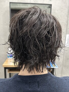 フイ 代々木(Hui) メンズ/アップバング/ツーブロックマッシュ/束感ショート/波巻き