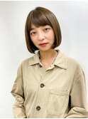 【長谷川】厚め前髪で目力アップボブ