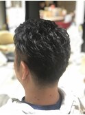 スーツ短髪ツーブロック束感モテる黒髪