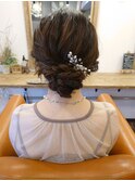 結婚式お呼ばれ、参列ヘアセット