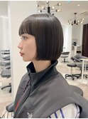黒髪/ボブウルフ/ネビージュ/小顔/ワンレン