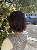 大人可愛い、コテ巻き風パーマ、外ハネパーマ