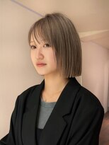 ジアン テラス(GIEN TERRASSE)&nbsp;#ぱつっとボブ#切りっぱなし#ハイトーン/岸本 理希