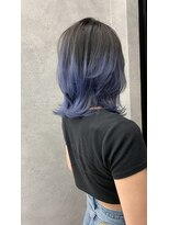 ヘアーテラスエム 奈良店(hair terrace M)&nbsp;ブルーのグラデーションカラー