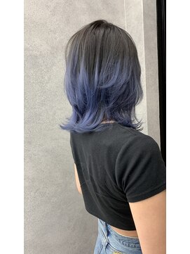 ヘアーテラスエム 奈良店(hair terrace M) ブルーのグラデーションカラー
