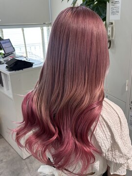 テン バイ アンブルリュクス 池袋(teN +by ambleluxe) チェリーピンク/グラデーション/ブリーチ/池袋