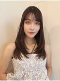 美髪レイヤーカット/顔まわりレイヤー/くびれロングレイヤー