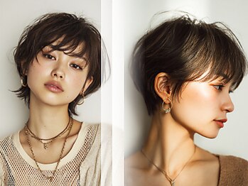ヒマル 学芸大学(Himaru)の写真/骨格,癖に合わせて小顔×美シルエットのショートカット[学芸大学/白髪染め/白髪ぼかし/ハイライト/学割U24]