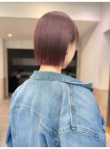 20代30代丸くしすぎないのが人気！ストンボブ/暖色カラー