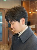 調布メンズパーマフェザーパーマシャドウパーマセンターパート