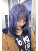 ★ブルーバイオレット×黒コントラストレイヤー