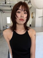 ルーム(Loom.)&nbsp;レイヤーカット ブリーチなしダブルカラー オレンジブラウン