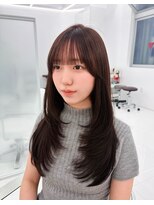 コア プラス 立川(COA PLUS)&nbsp;透明感カラー髪質改善ダブルカラー韓国レイヤーカット前髪顔周り
