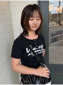 ミディアムハッシュカット