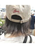 バレイヤージュを帽子で。