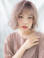 ドクターズ サロン ラブ(Dr's Salon LAB)&nbsp;オン眉バング小顔ベージュピンクゆるふわボブl古河10代20代30代
