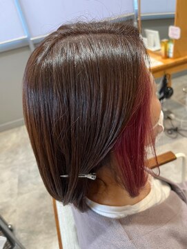 エヌアンドエー 草加店(N&A) 20代30代40代のうる艶インナーカラー 髪質改善イヤリングカラー