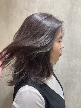 フィゼル あべのルシアス店(Aujua fizelle) 透明感ラベンダーグレージュ