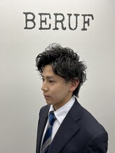 ベルーフ(BERUF) 清潔感のある爽やかなアップバング×スパイラルパーマ！！