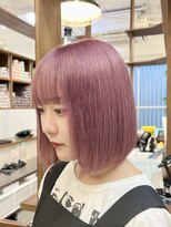 ラック 表参道(LUCK) ピンクカラー/ピンクラベンダー/ブリーチ/ケアブリーチ/20代