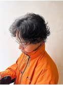 センターパート メンズパーマスタイル