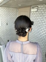 シニヨン アップスタイル 参列ヘア お呼ばれヘア 和装ヘア