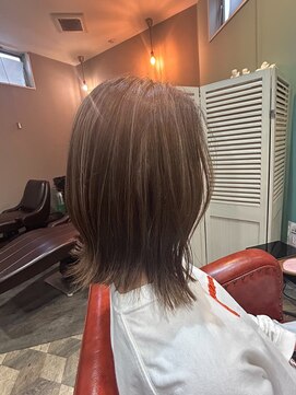 ヘアメイクアクト 都賀店 ミディアム×ハイライトカラー