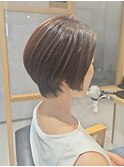 ナチュラルショート/大人ショート/抜け感/顔まわりカット