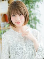 ネル 仙台(Nelu)&nbsp;仙台/髪質改善/ラウンドバング!パールベージュ切りっぱなしボブa