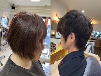 美容室 ステラの写真/再現性の高いドライカット技術で、扱いやすいスタイルをご提案♪艶感のある理想のショートデザインへ。