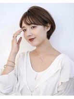 アイスバーグ(eyesburg) 大人可愛い小顔似合わせカットブリーチなしショコラアッシュボブ