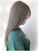 【ロング（髪質改善）】×【ミルクグレージュ】