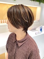 ステア ケース(stair case)&nbsp;大人ショート/ショートボブ/白髪ぼかしハイライト/銀座/武蔵小杉