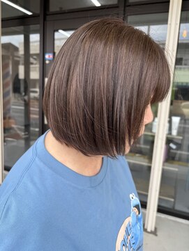 ミライバイスタイルジャパン 南風原店(mirai by sty japan) 髪質改善トリートメント 丸みショートボブ ラテグレージュ