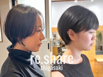 リシェア(re.share)の写真/《*サロンの仕上がりを自宅で体感*》襟足や後頭部の丸みなど、細部までこだわったショートヘアが◎[茅ヶ崎]