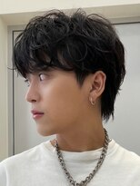 ハニー 町田(HONEY)&nbsp;シャドウパーマ マッシュ 黒髪