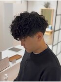 波巻きテーパーフェードで海外風ヘア【カミケンネオ/郡山市】