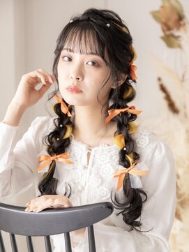 シャルメ 三宮店(CHARMER) ライブヘアに！ツイン編みおろしヘア