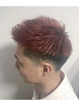 イチマルイチ 中野(100/1) メンズ2ブロックスタイル/ジェットモヒカン/レッドバイオレット