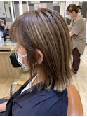 白髪ぼかしハイライト