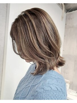 パープル(purple) ハイライトレイヤーボブ