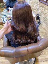 トータルビューティーサロン プリエ(prier) 赤み系ナチュラルブラウン｜ベビーピンク/レイヤーロング
