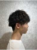 MEN’S HAIR/ブルーブラック/フェザーパーマ/本八幡