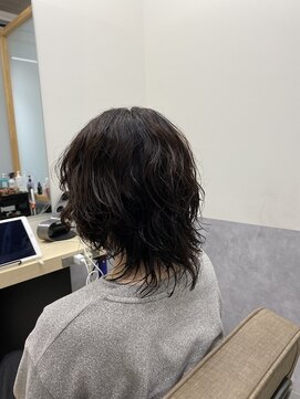 フレームプラス 御堂筋難波店(FRAME +) ウルフ×スパイラルパーマ