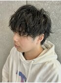 メンズパーマ波巻きスパイラルパーマツイストスパイラルパーマ
