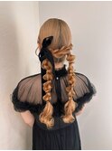 ツイン編みおろし
