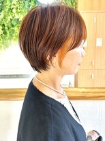 ビューブルー 亀戸錦糸町(VIEW BLUE)&nbsp;美髪シアーカラーピンクブラウンショートカット切りっぱなしボブ