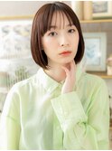 大人グレージュアッシュ切りっぱなしボブa戸田公園20代30代40代